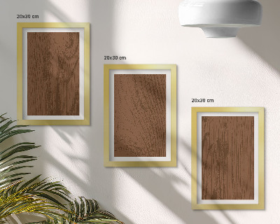 Framed triptych Wood pattern tree bark texture minimalism