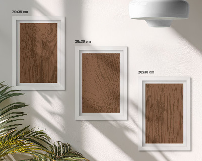 Framed triptych Wood pattern tree bark texture minimalism