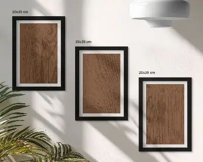 Wood pattern tree bark texture triptych wall art framed