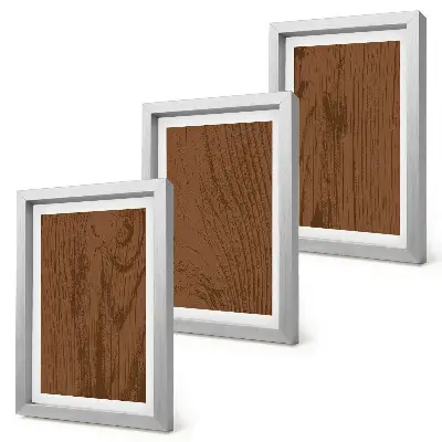 Wood pattern tree bark texture triptych wall art framed
