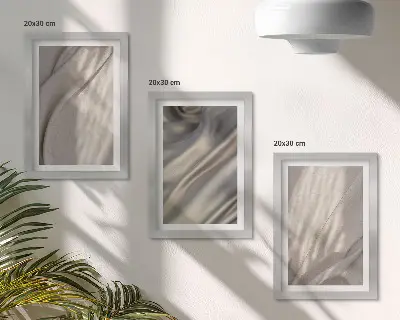 3-piece wall art set featuring close-up natural fabric textures in a boho style