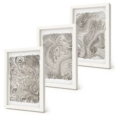 Modern Shapes Abstract Painting framed triptych