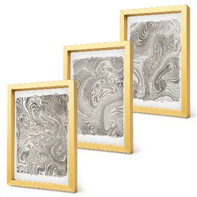 Modern Shapes Abstract Painting framed triptych