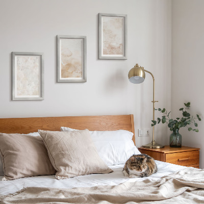 3-piece wall art set Fashionable textures in pastel light colors