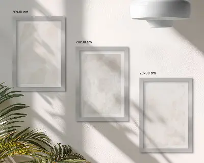 Photo frame wall with an elegant marble stone background texture