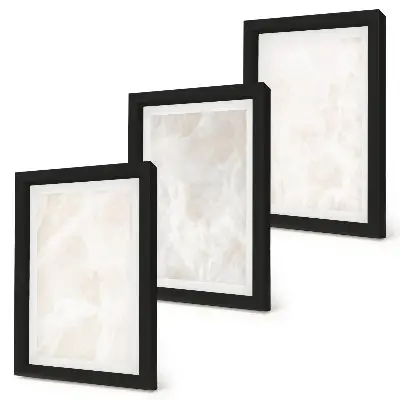 Photo frame wall with an elegant marble stone background texture