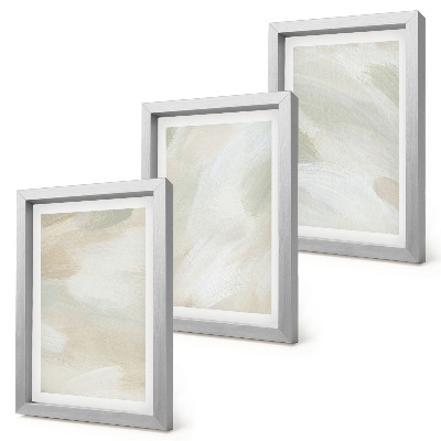 Framed triptych Bright abstract paints on canvas, delicate boho style