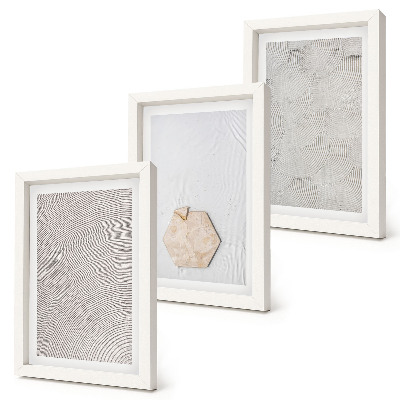 Photo frame wall Light textures on the sand, delicate boho style