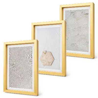 Photo frame wall light textures on the sand in a delicate boho style