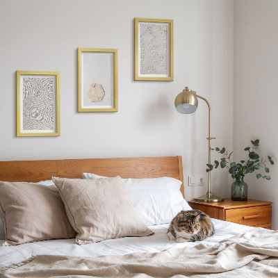 Photo frame wall Light textures on the sand, delicate boho style