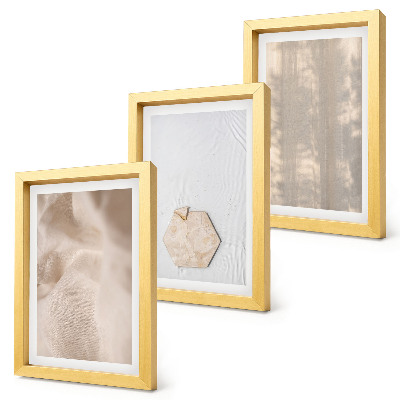Framed triptych Subtle textures in a natural boho style