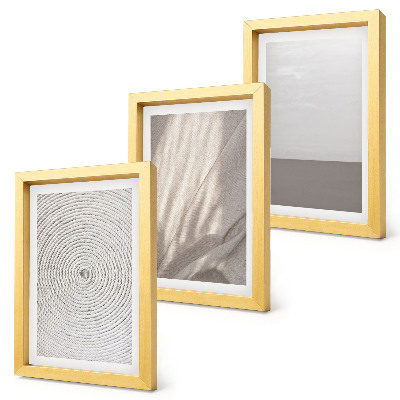 3-piece wall art set Delicate natural textures in boho style