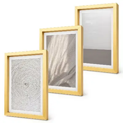 3-piece wall art set with delicate natural textures in a boho style