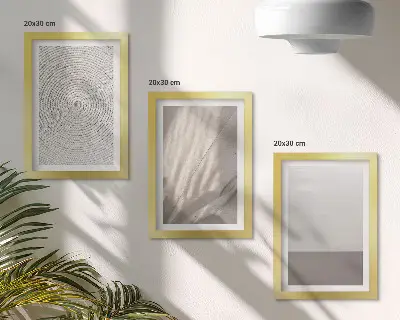 3-piece wall art set with delicate natural textures in a boho style