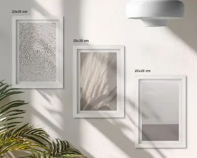 3-piece wall art set with delicate natural textures in a boho style