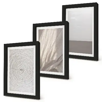 3-piece wall art set with delicate natural textures in a boho style