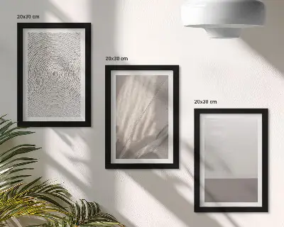 3-piece wall art set with delicate natural textures in a boho style