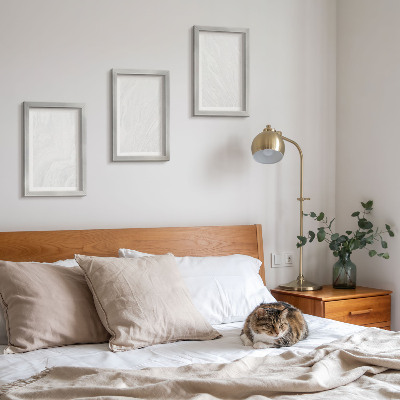 Photo frame wall Elegant marble linear stone structure