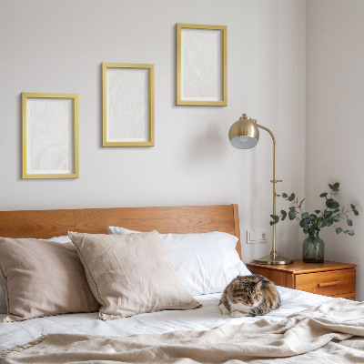 Photo frame wall Elegant marble linear stone structure