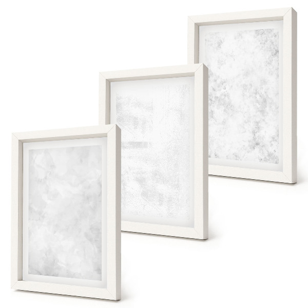 3-piece wall art set White spots on canvas minimalist backgrounds