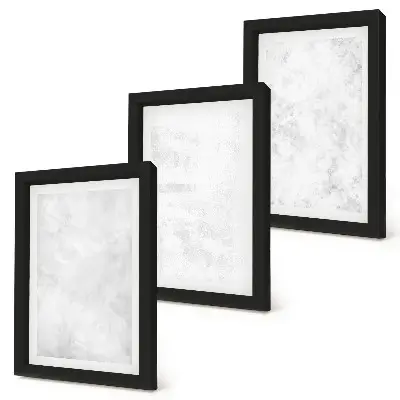 3-piece minimalist canvas wall art set featuring white spots on neutral backgrounds