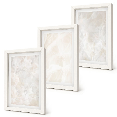 Photo frame wall Stone pastel structures of white marble