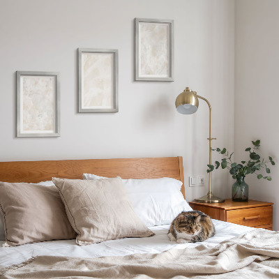 Photo frame wall Stone pastel structures of white marble
