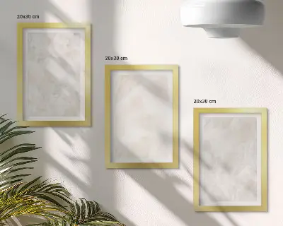 Photo frame wall in stone pastel structures of white marble