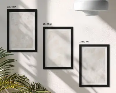 Photo frame wall in stone pastel structures of white marble