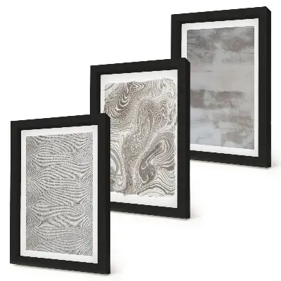 Industrial structures abstract design framed triptych