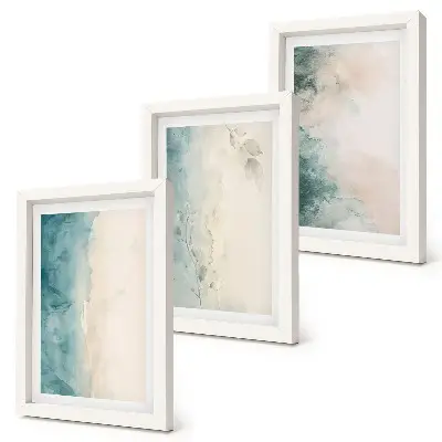 3-piece wall art set spilled watercolor minimalist canvas prints