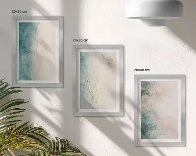 3-piece wall art set spilled watercolor minimalist canvas prints