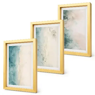3-piece wall art set spilled watercolor minimalist canvas prints