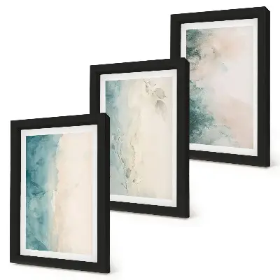 3-piece wall art set spilled watercolor minimalist canvas prints