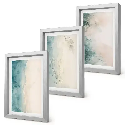 3-piece wall art set spilled watercolor minimalist canvas prints