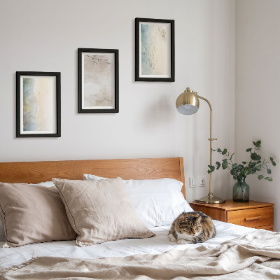 3-piece wall art set Delicate cardboards of watercolor paints