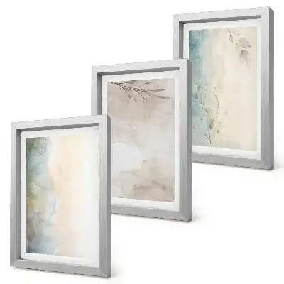 3-Piece watercolor painting wall art set delicate cardboard prints