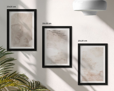 Photo frame wall Spilled watercolor paints texture boho style