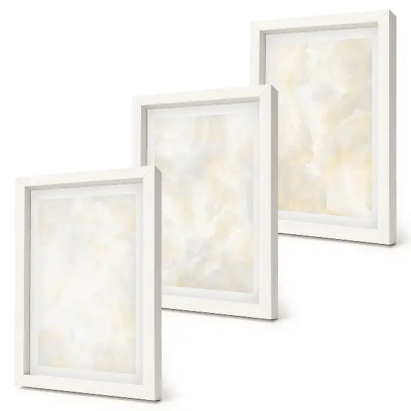 Bright texture paint brush strokes design framed triptych