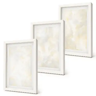 Bright texture paint brush strokes design framed triptych