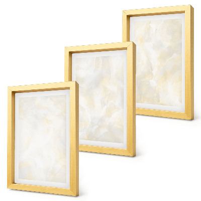 Framed triptych Bright texture paint brush strokes design
