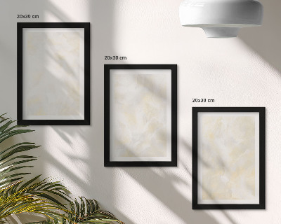 Framed triptych Bright texture paint brush strokes design
