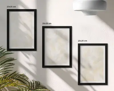 Bright texture paint brush strokes design framed triptych