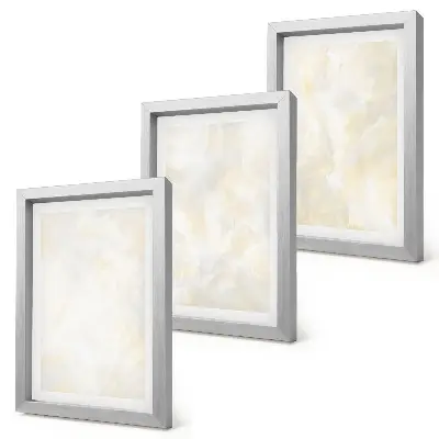 Bright texture paint brush strokes design framed triptych