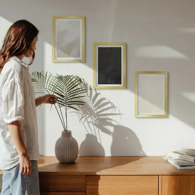 3-piece wall art set structures in minimalist tones