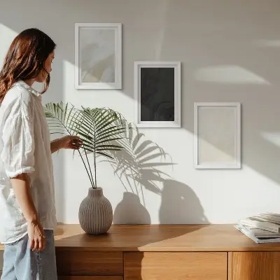3-piece wall art set structures in minimalist tones