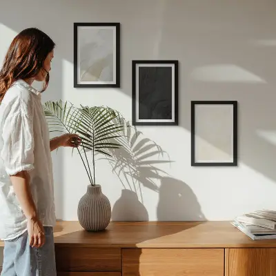 3-piece wall art set structures in minimalist tones