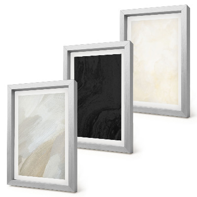 3-piece wall art set Structures in different shades of minimalism
