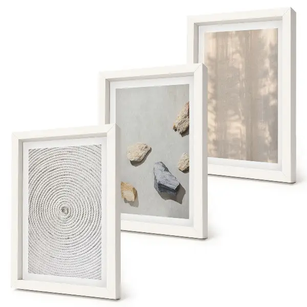 3-piece wall art set boho textures and natural structures