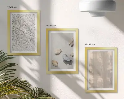 3-piece wall art set boho textures and natural structures